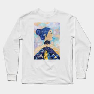 Ukrainian heart artwork Long Sleeve T-Shirt